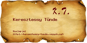 Keresztessy Tünde névjegykártya